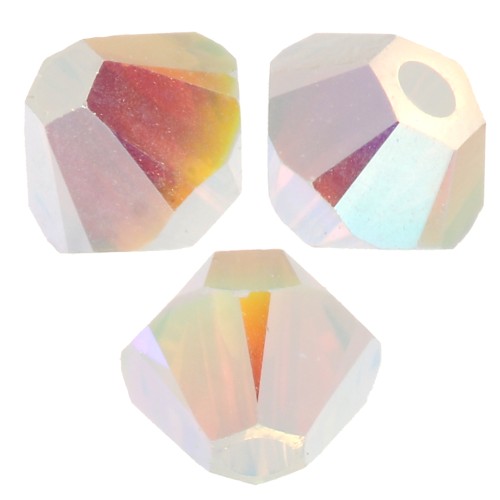 Peonzas de cristal Swarovski 5328 4 mm White Opal AB2X x50