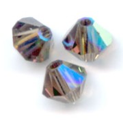 Toupies en cristal Swarovski 5328 4 mm Smoky Quartz AB x50
