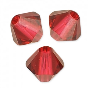 Tupis en cristal Swarovski 5328 4 mm Scarlet x50