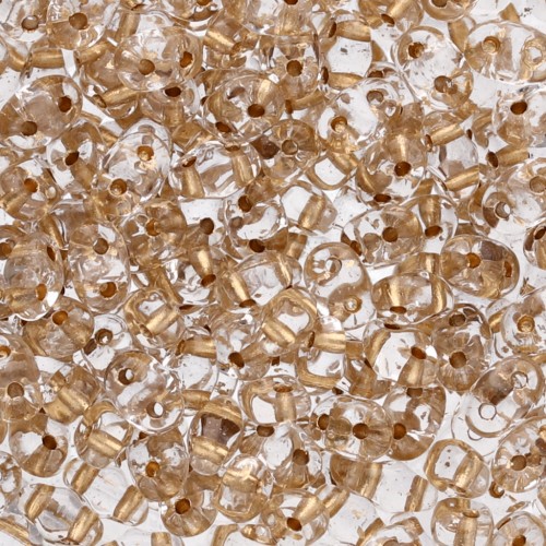 MiniDuo 2x4 mm Crystal Gold Bronze Lined x10g