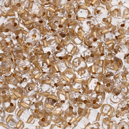 MiniDuo 2x4 mm Crystal Gold Bronze Lined x10g