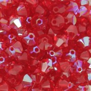 Tupis en cristal Swarovski 5328 4 mm Light Siam Shimmer x50