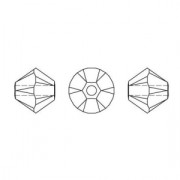 Tupis en cristal Swarovski 5328 4 mm Black Diamond Shimmer x50