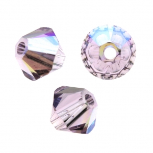 Peonzas de cristal Swarovski 5328 4 mm Light Amethyst Shimmer 2X x50