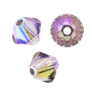 Peonzas de cristal Swarovski 5328 4 mm Light Amethyst Shimmer x50
