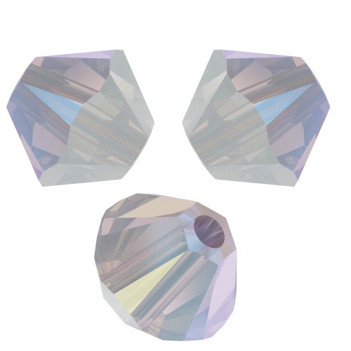 Peonzas de cristal Swarovski 5328 4 mm White Opal Shimmer x50