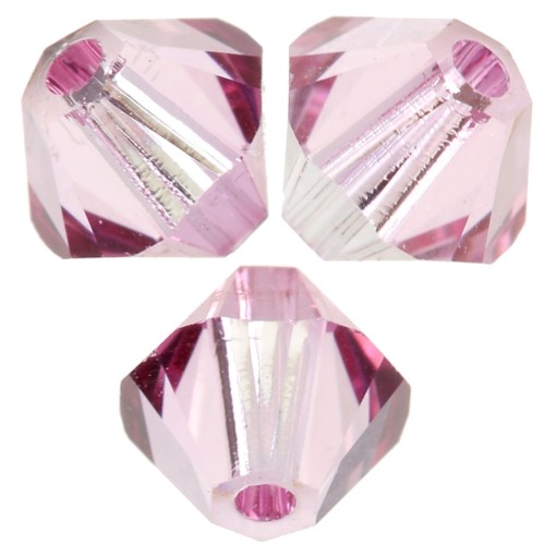 Peonzas de cristal Swarovski 5328 4 mm - Rosa oscuro x50