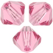 Peonzas de cristal Swarovski 5328 5 mm Rosa x20