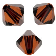 Tupis en cristal Swarovski 5328 5 mm - Smoked Amber x20