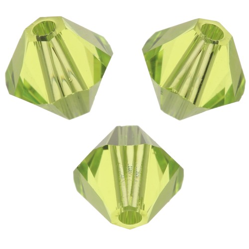 Peonzas de cristal Swarovski 5328 5 mm - Verde cítrico x20