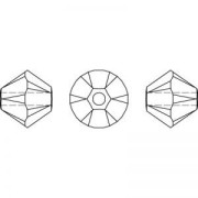 Peonzas de cristal Swarovski 5328 6 mm Cristal AB x20