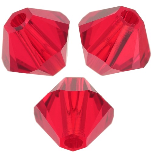 Toupies en cristal Swarovski 5328 6 mm Light Siam x20