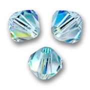 Peonzas de cristal Swarovski 5328 6 mm Light Azore AB x20