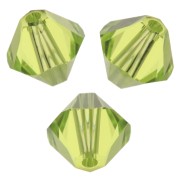 Swarovski 5328 Topes de cristal de 6mm - Citrus Green x20