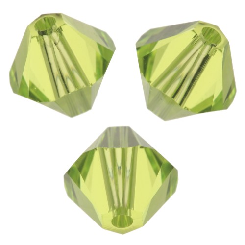 Peonzas de cristal Swarovski 5328 6 mm - Verde cítrico x20