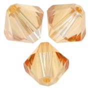 Peonzas de cristal Swarovski 5328 6 mm - Cristal Caramelo x20