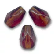 Cuentas en forma de pera facetadas de 7x5 mm - Topacio ahumado  x25
