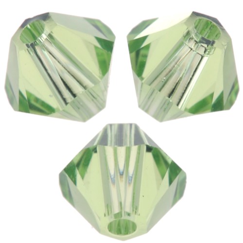 Peonzas de cristal Swarovski 5328 8 mm Peridot x6
