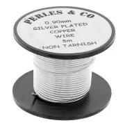 Hilo de cobre 0.90 mm anti-deslustre Plateado x8m