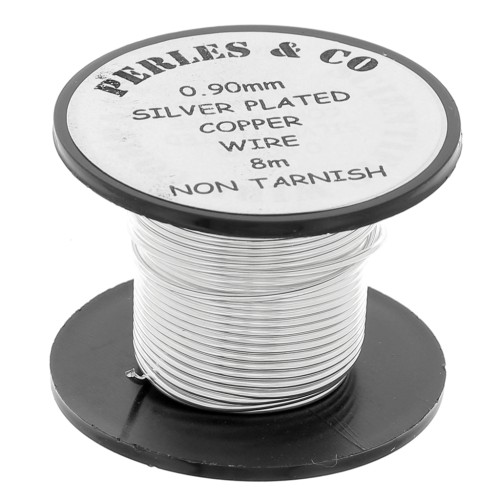 Hilo de cobre 0.90 mm anti-deslustre Plateado x8m