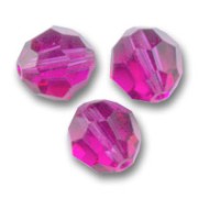 Cuentas redondas Swarovski 5000 6 mm Fucsia x6