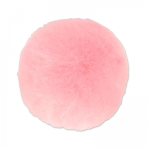 Pompón redondo  sintético  5 cm Rosa x1