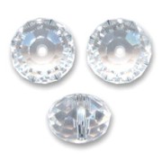 Cuenta redonda aplanada PureCrystal 5040 de 8 mm - Crystal x1