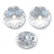 Cuenta redonda aplanada PureCrystal 5040 de 8 mm - Crystal x1