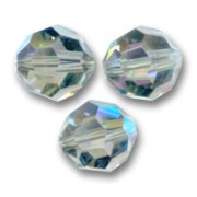 Cuenta redonda Swarovski 5000 8 mm Diamante Negro AB x1