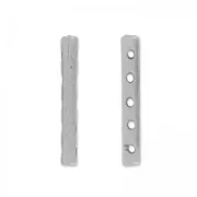 Separador 5 vías 26x4 mm plateado antiguo x1