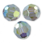 Cuenta redonda Swarovski 5000 8 mm Diamante Negro ABFC x1