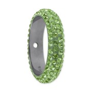 Pavé Ring un aguejero PureCrystal 185001 18.5 mm Peridot