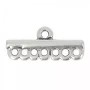 Terminal 7 vías para apretar 26.5x12 mm plateado antiguo x1