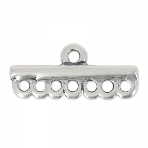 Terminal 7 vías para apretar 26.5x12 mm plateado antiguo x1