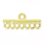 Terminal 7 filas para apretar 26.5x12 mm dorado con oro fino x1