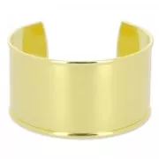 Base pulsera latón con reboren curvado 37 mm dorado con oro fino x1