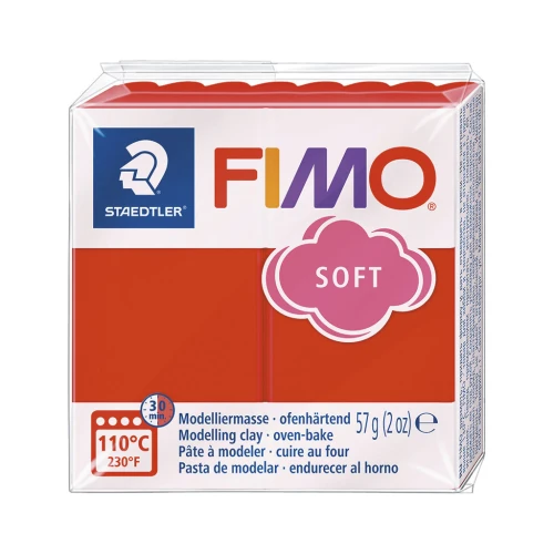 Pasta Fimo Soft 57gr Rojo Navidad (n°2)