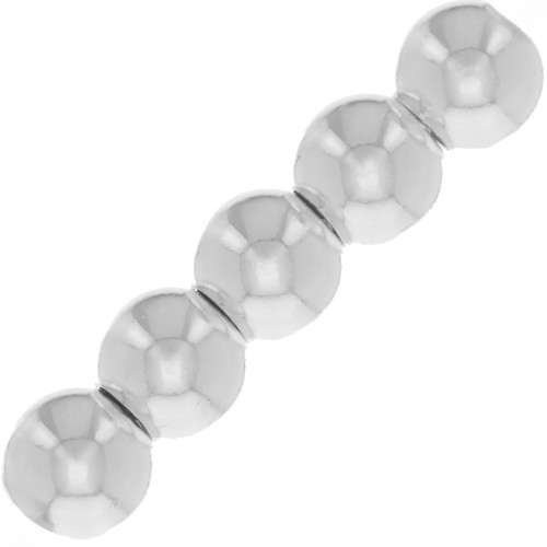 Perladas 4 mm de Plata 25 x25