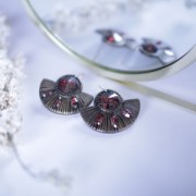 Cabujón Swarovski 1088 8 mm Cristal Rojo Real DeLite x1