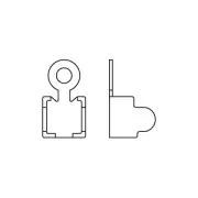 Terminal para cadena strass 8 mm rodiado x 1