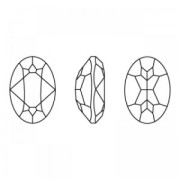 Cabujón Swarovski 4120 18x13 mm - Ámbar ahumado x1