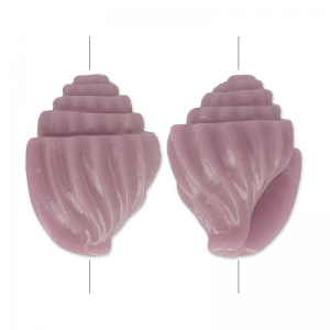 17x12 mm perla de concha de plástico - Lila x1