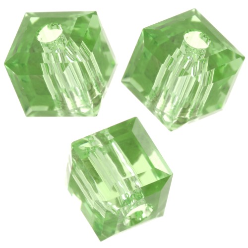 Swarovski 5601 Cubos 4 mm - ReCreated Peridot x8
