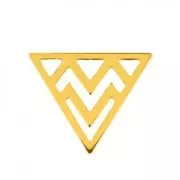 Separador triángulo étnico 16 mm Plata 925 Dorado con oro fino x1