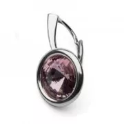 Serti pendentif 1122 10 mm en Argent 925 Dorado con oro fino x1