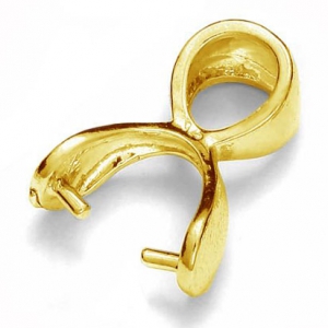 Enganche para colgante 18 mm Plata 925 Dorado con oro fino x1