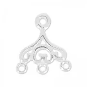 Candelabro 3 anillos 14.5x13 mm de Plata 925 x1