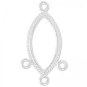 Candelabro ovalado 3 anillos 29x16 mm de Plata 925 x1