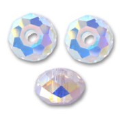 Cuentas redondas aplanadas Swarovski 5040 4 mm Cristal AB x20