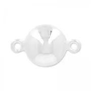 Separador redondo 2 anillas 13x8 mm de Plata 925 x1